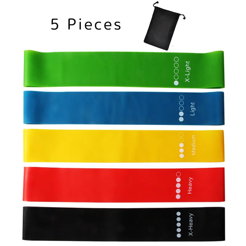 Resistance Rubber Bands Set- 5 Pcs